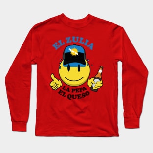 Happy face say El zulia la pepa del Queso! Long Sleeve T-Shirt